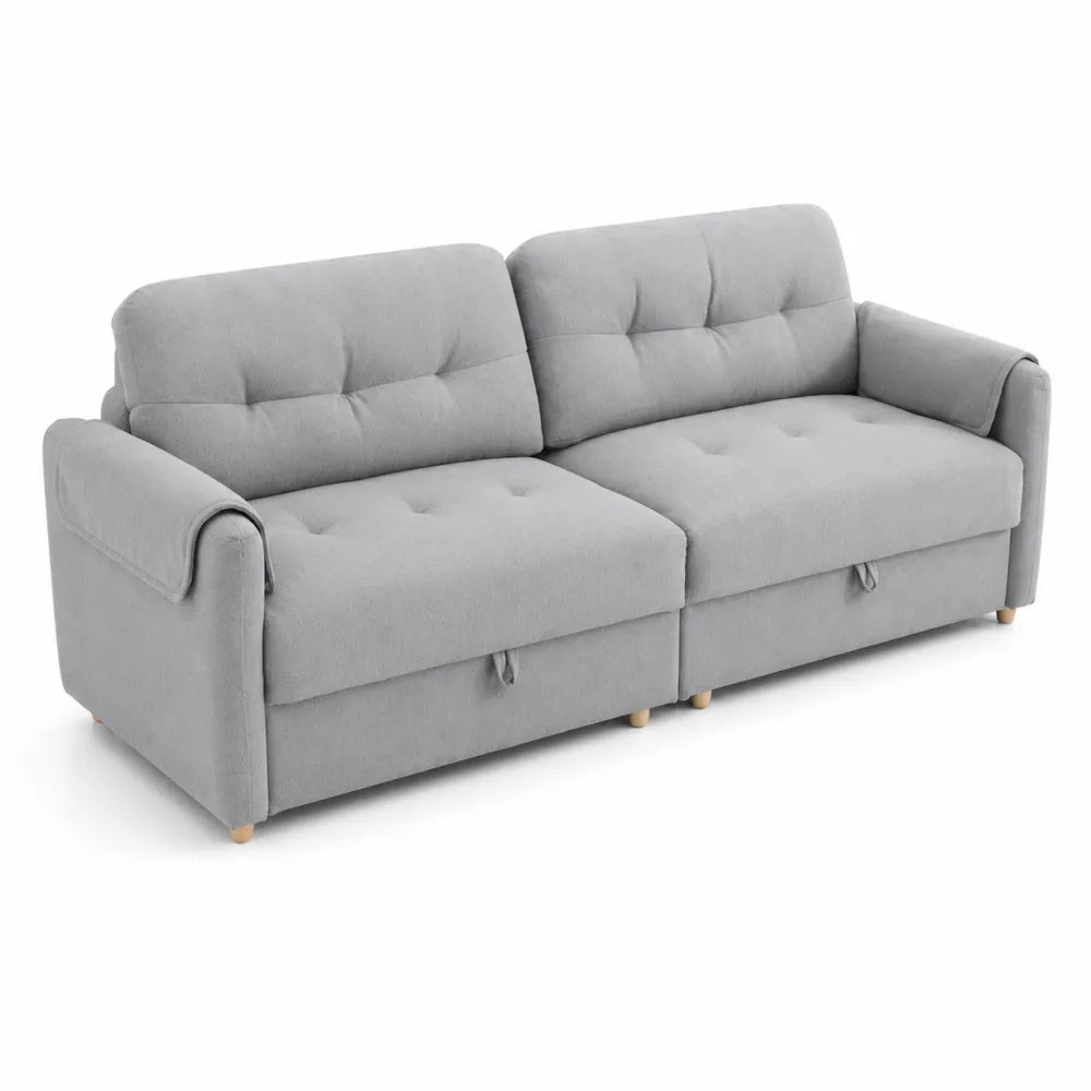 Stoff-Sofa mit Holzrahmen, 3-Si