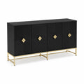Schwarzes Sideboard mit Metallgestell 15