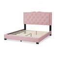 Polsterbett Samt Rosa