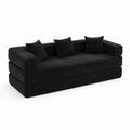 Schwarzes Mikrofaser-Sofa