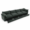 4-Sitzer Sofa mit Stauraum Dunkel