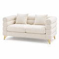 2-Sitzer Sofa aus Boucl¨¦ mit Metallf¨¹